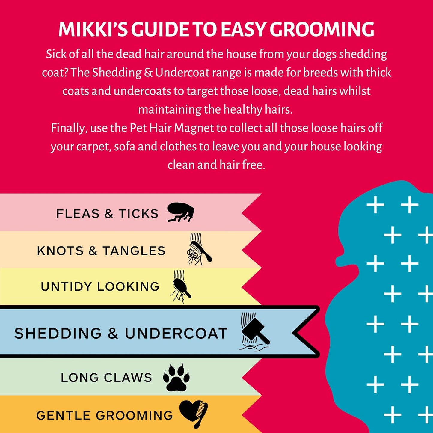 Mikki A Good Hair Day Anti Tangle Shedding Comb