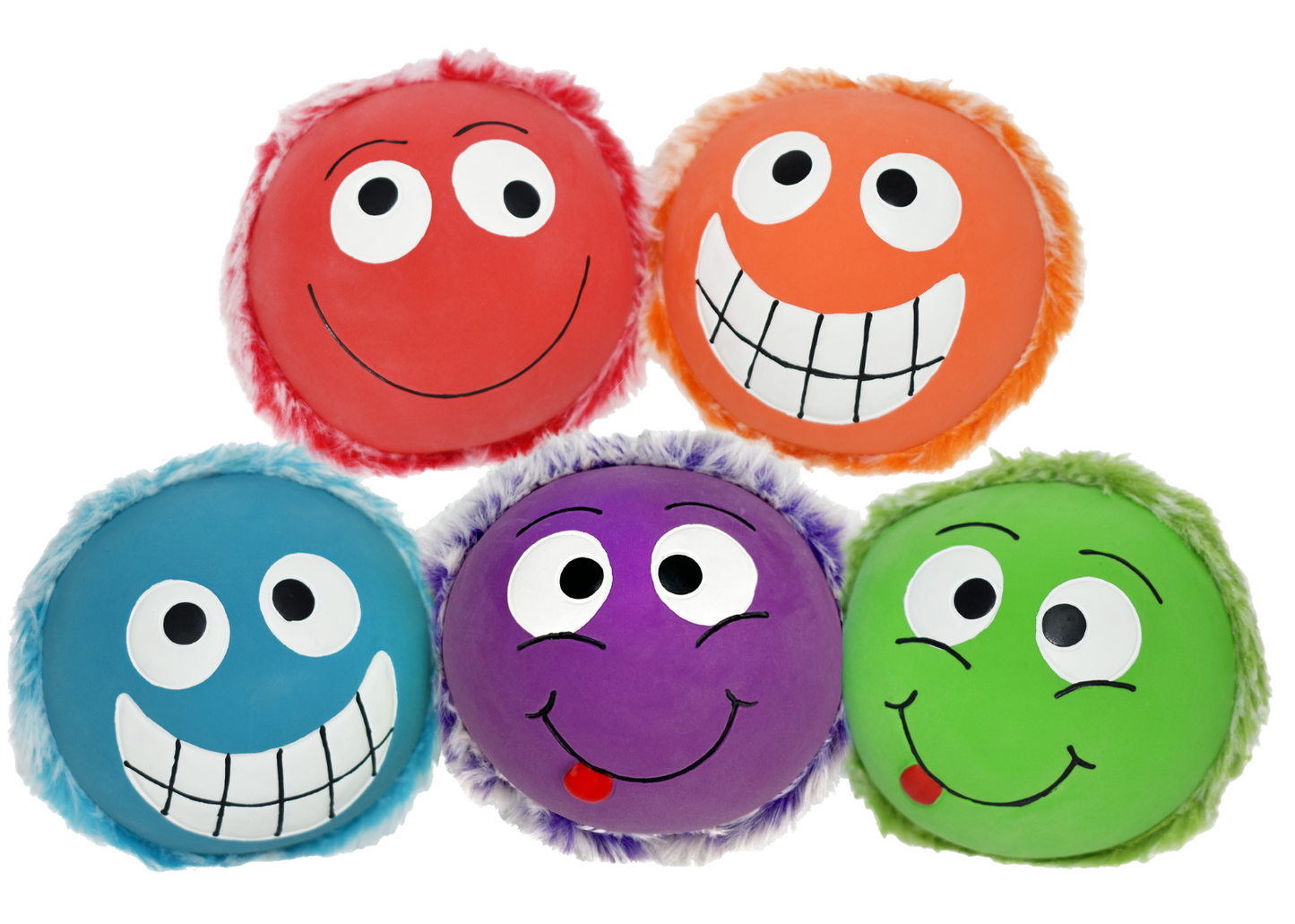 1x Happypet Plushy Peas Soft Squeaky Ball Assorted
