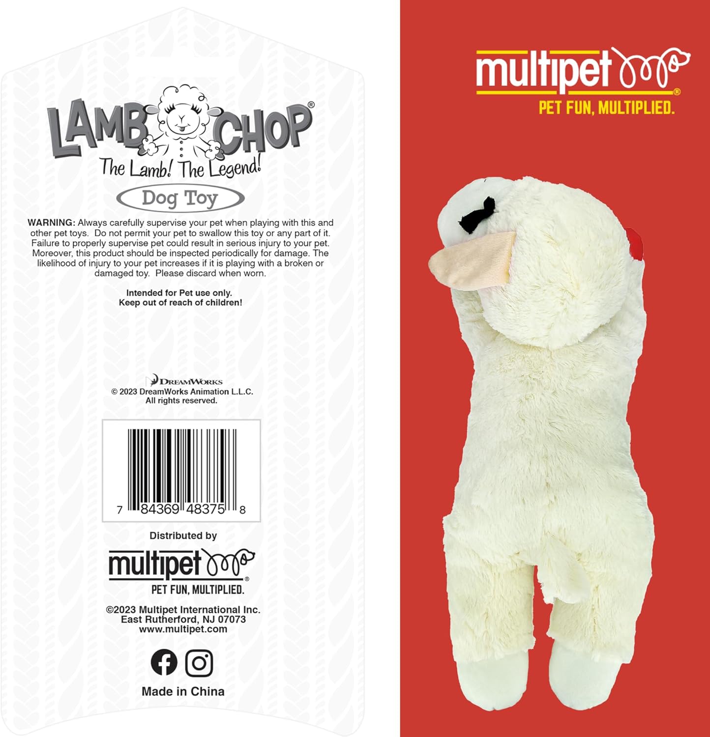 Happypet Lamb Chop Soft Dog Toy X Large