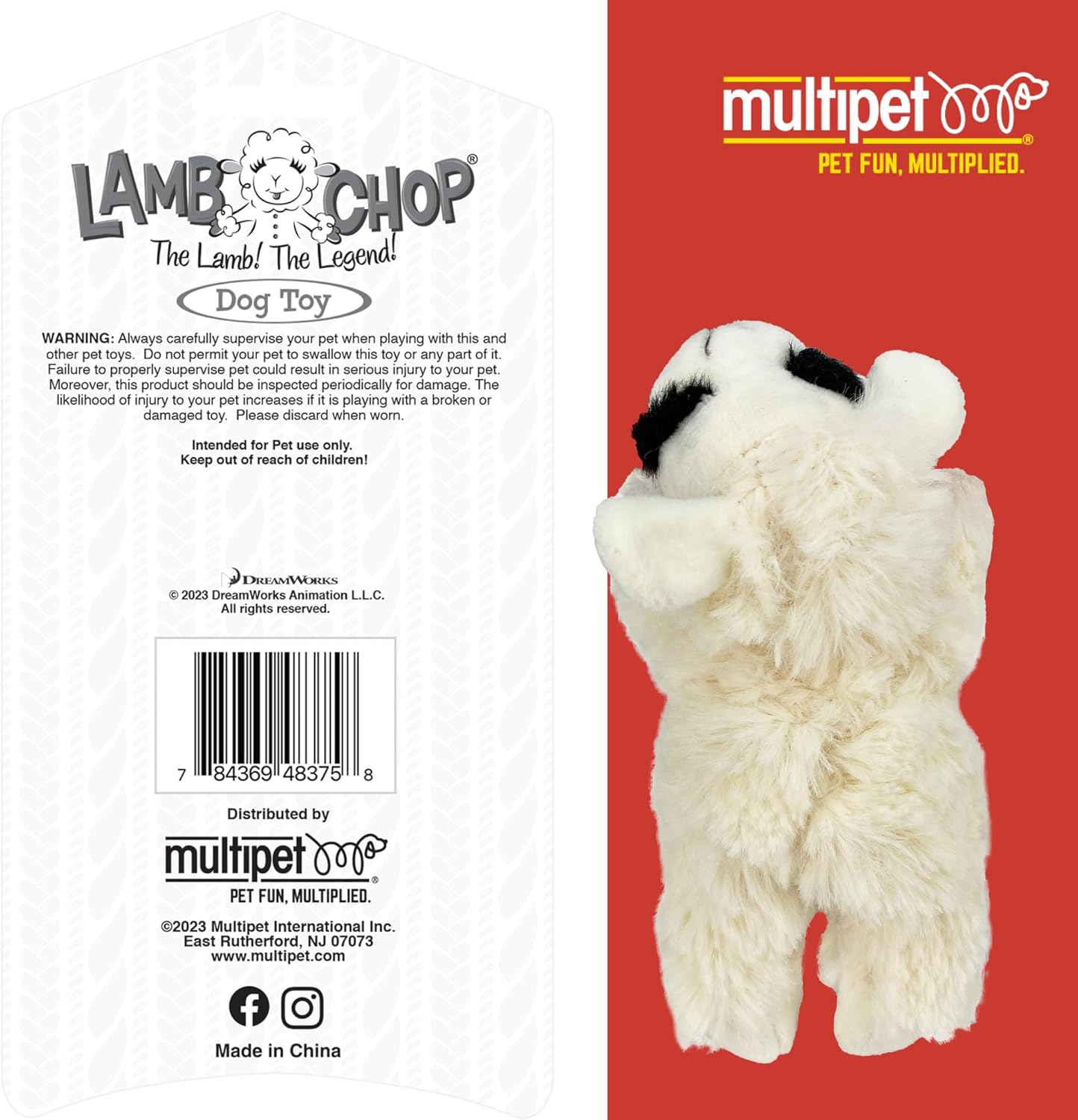 Happypet Lamb Chop Soft Dog Toy Small