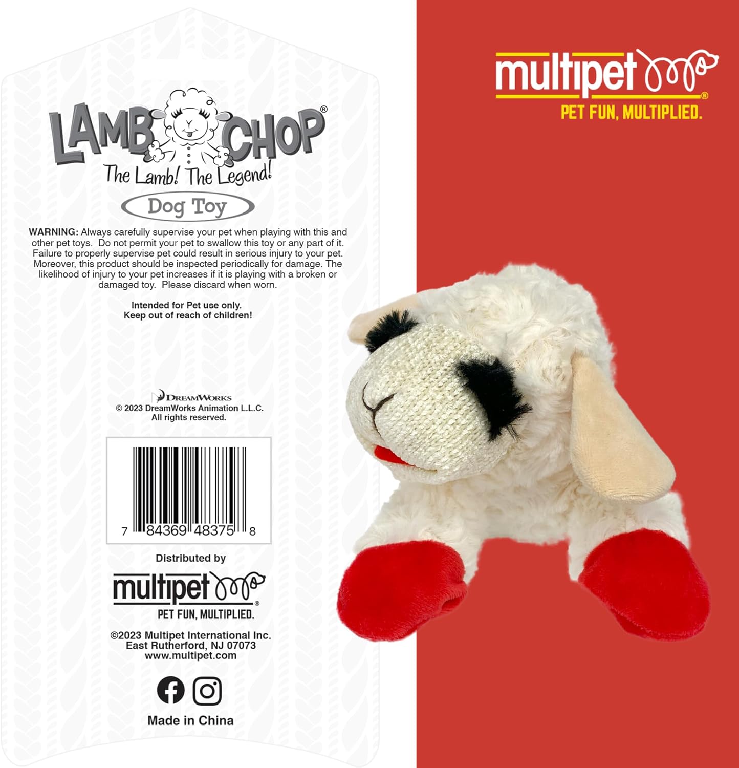 Happypet Lamb Chop Soft Dog Toy Medium