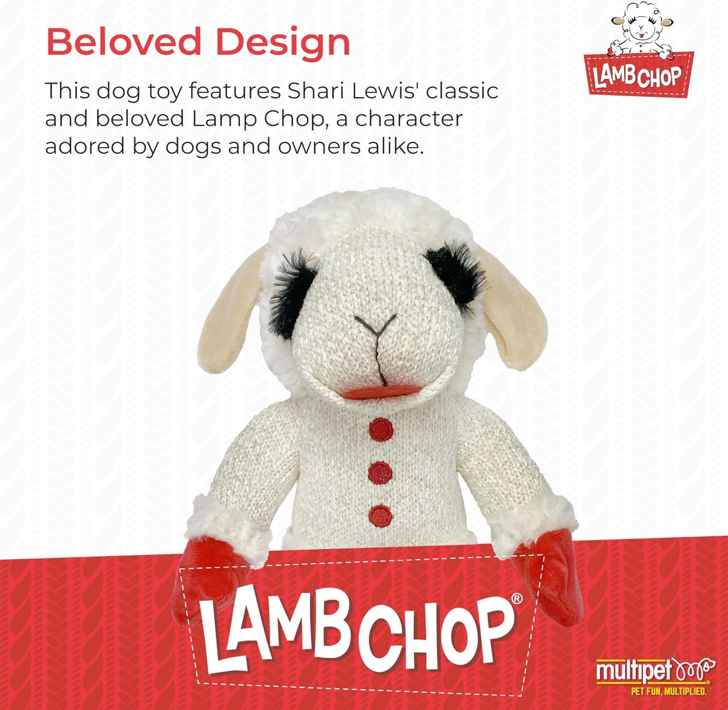 Happypet Lamb Chop Soft Dog Toy Medium Standing