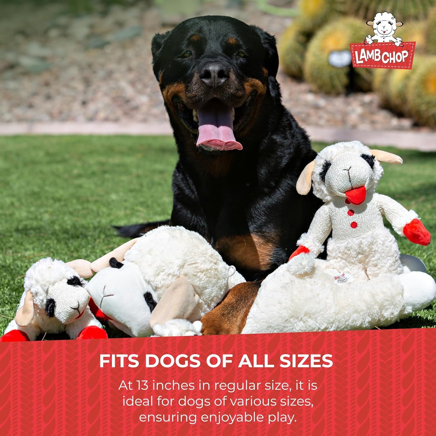 Happypet Lamb Chop Soft Dog Toy Medium Standing