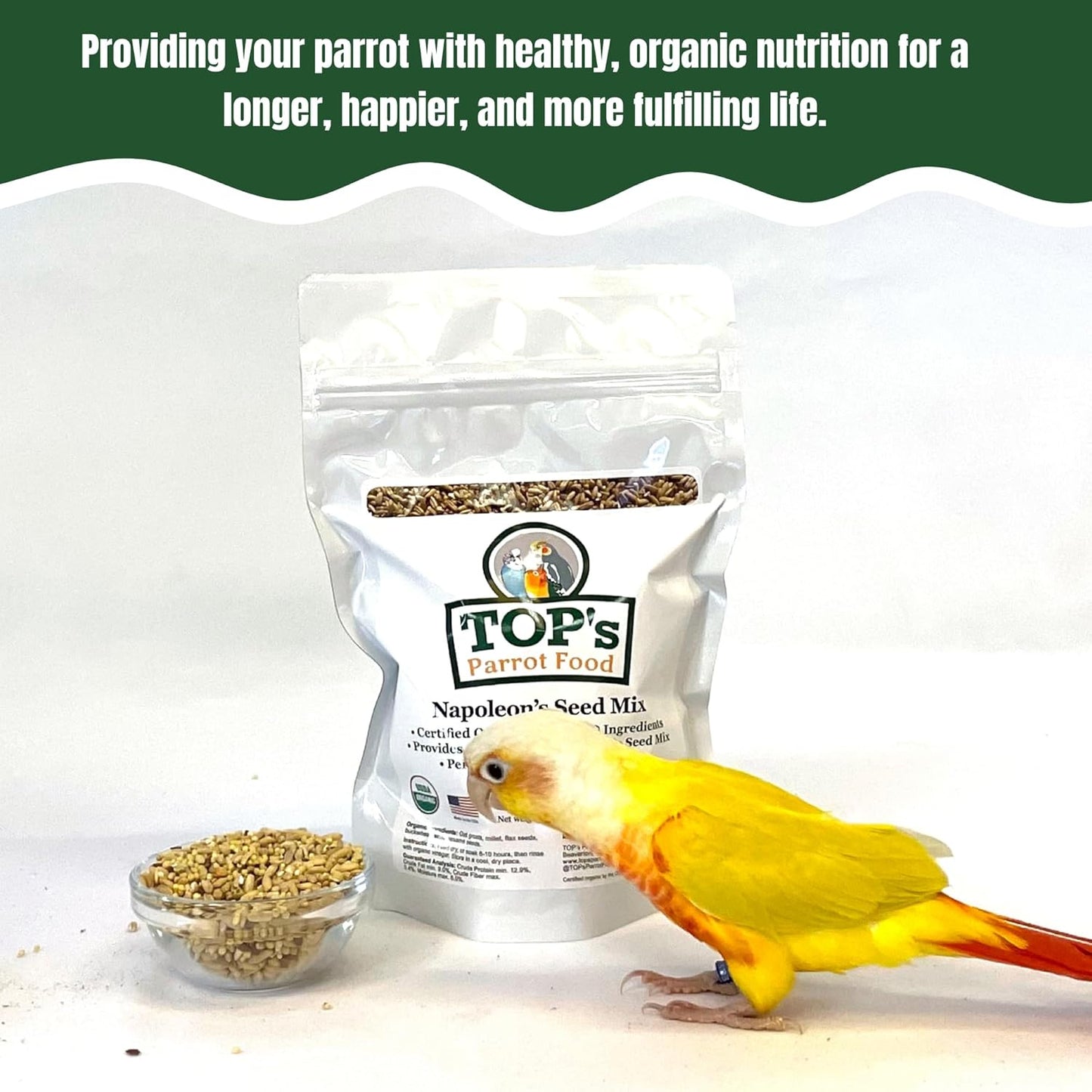 Top's Napoleon Small Parrots Seed & Soaking Mix 1lb