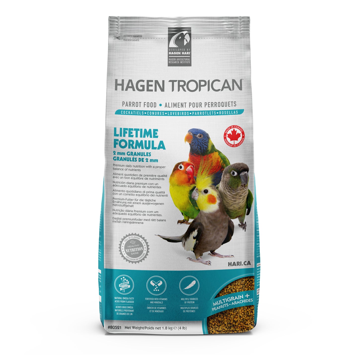Hari Tropican Lifetime Granules Cockatiel 1.8kg