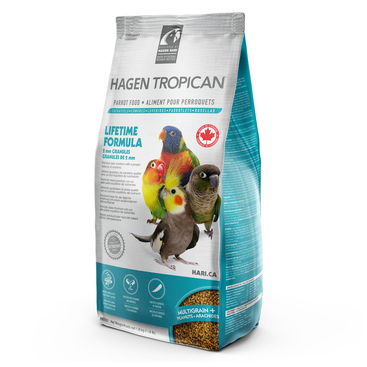Hari Tropican Lifetime Granules Cockatiel 1.8kg
