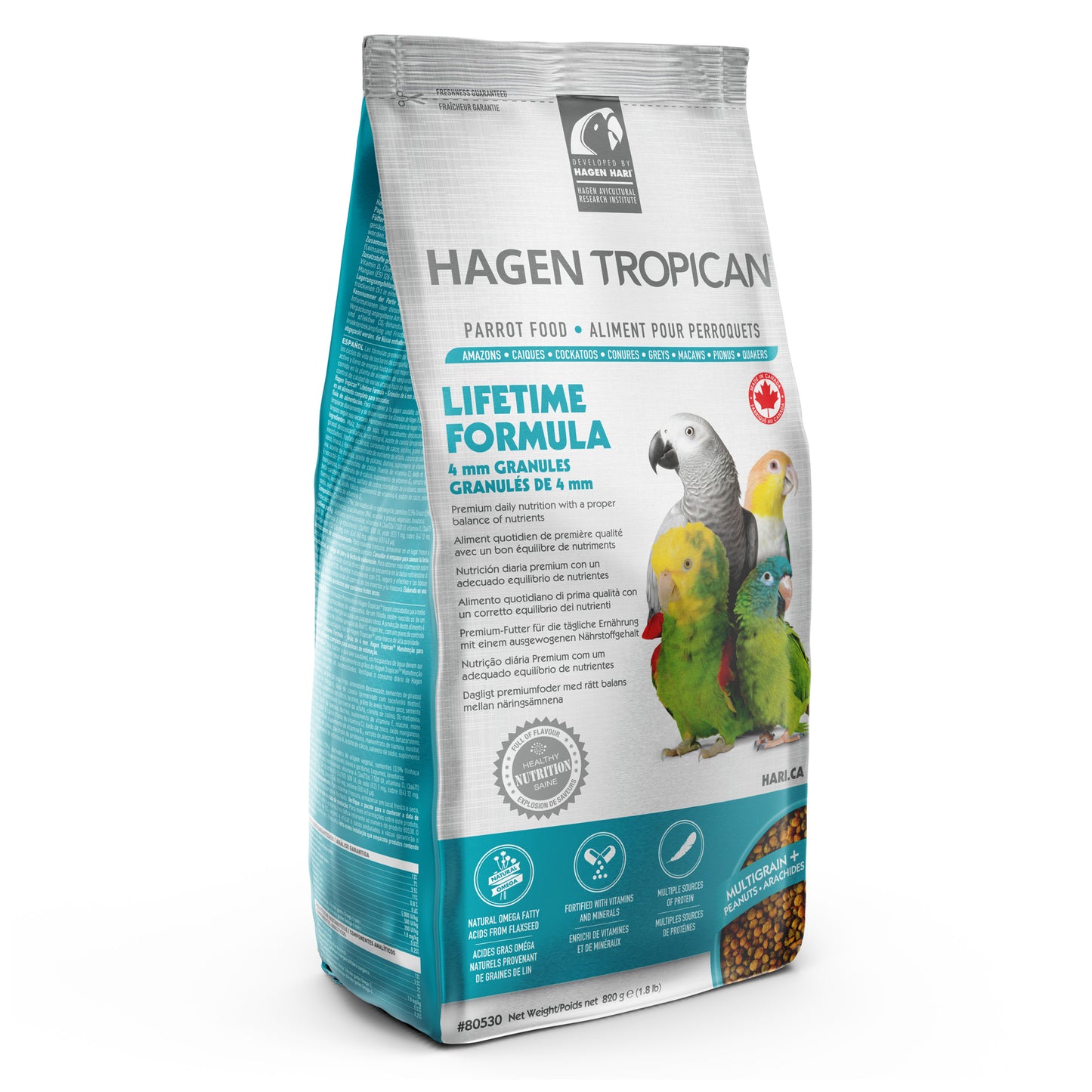 Hari Tropican Lifetime Granules Cockatiel 820g
