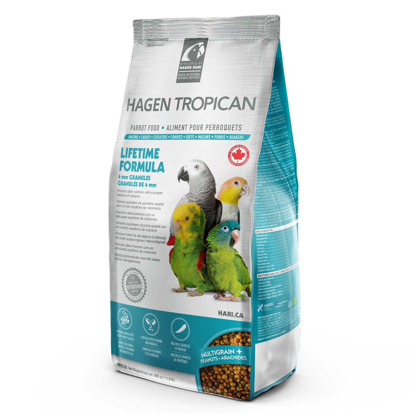 Hari Tropican Lifetime Granules Cockatiel 820g
