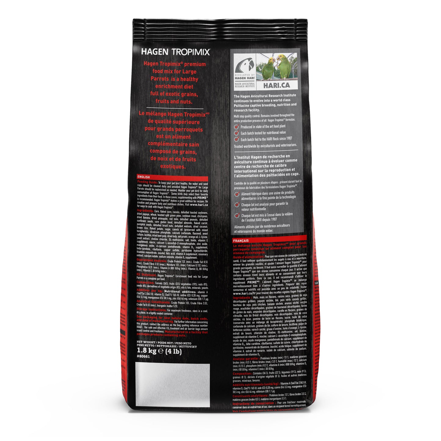 Hari Tropimix Large Parrots 1.8kg (4lb)