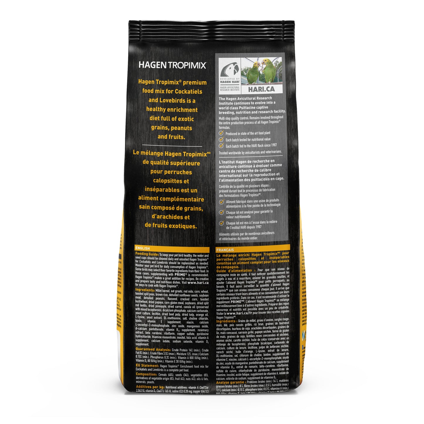 Hari Tropimix Cockatiel & Lovebird Food With Granules 908g - 2lb