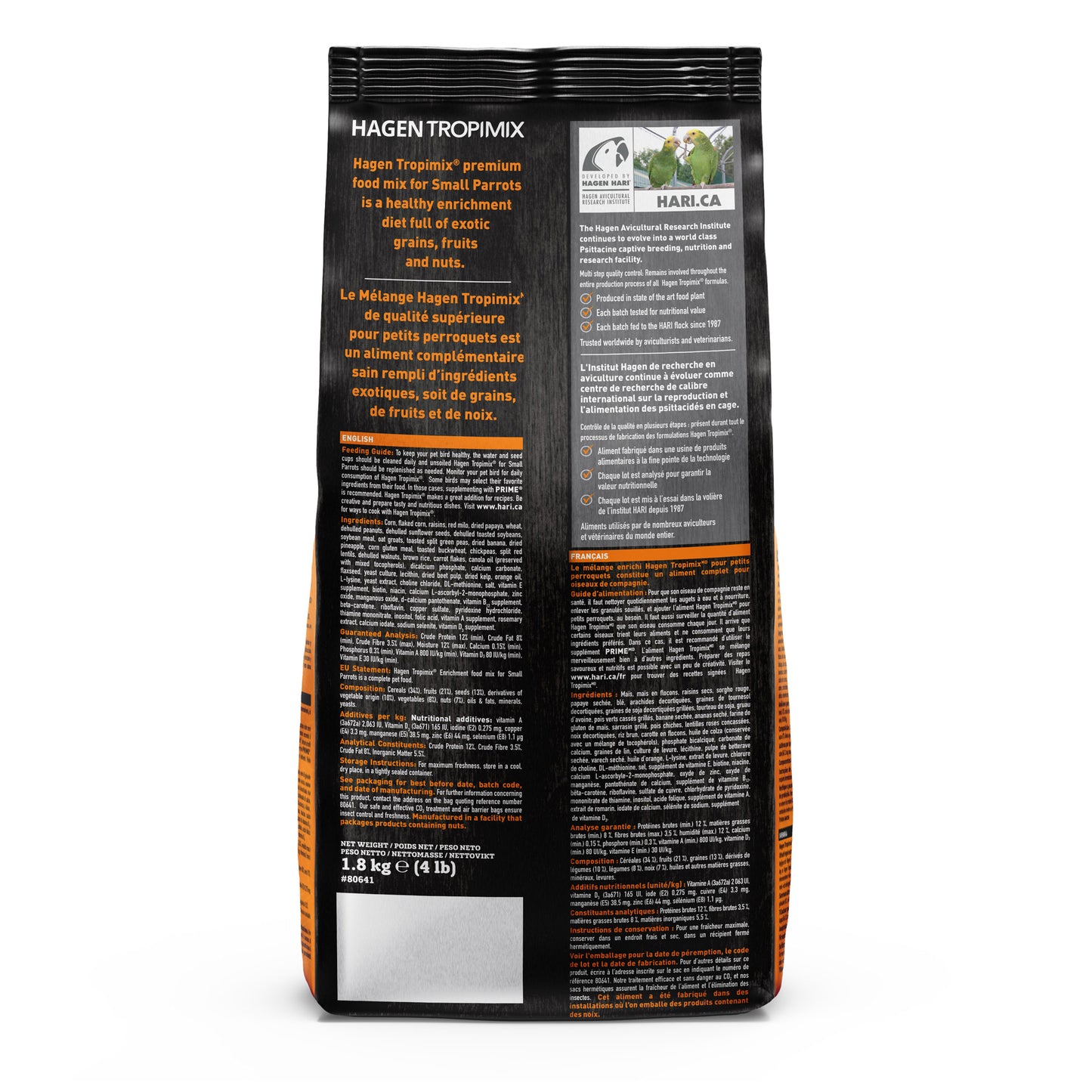 Hari Tropimix Small Parrot Food With Granules 1.8kg