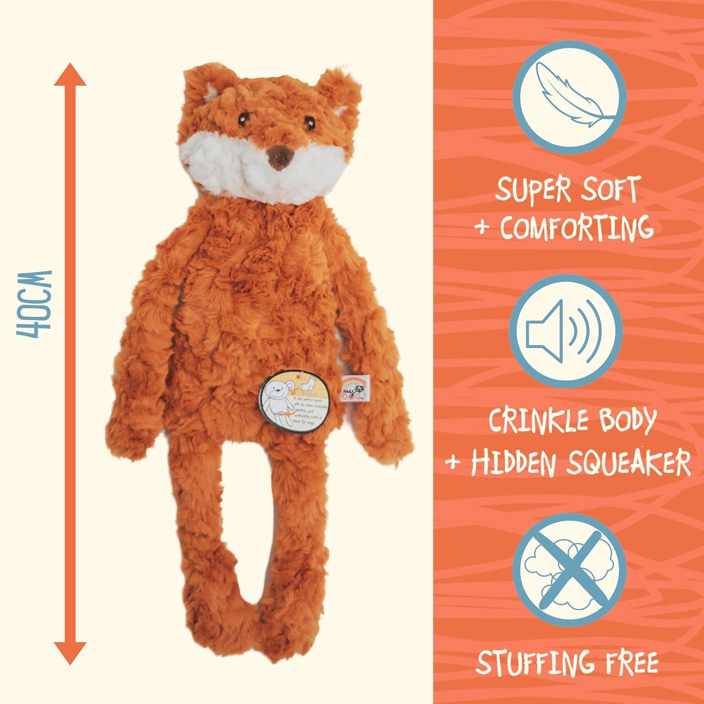 My Dog Fox Crinkle Toy