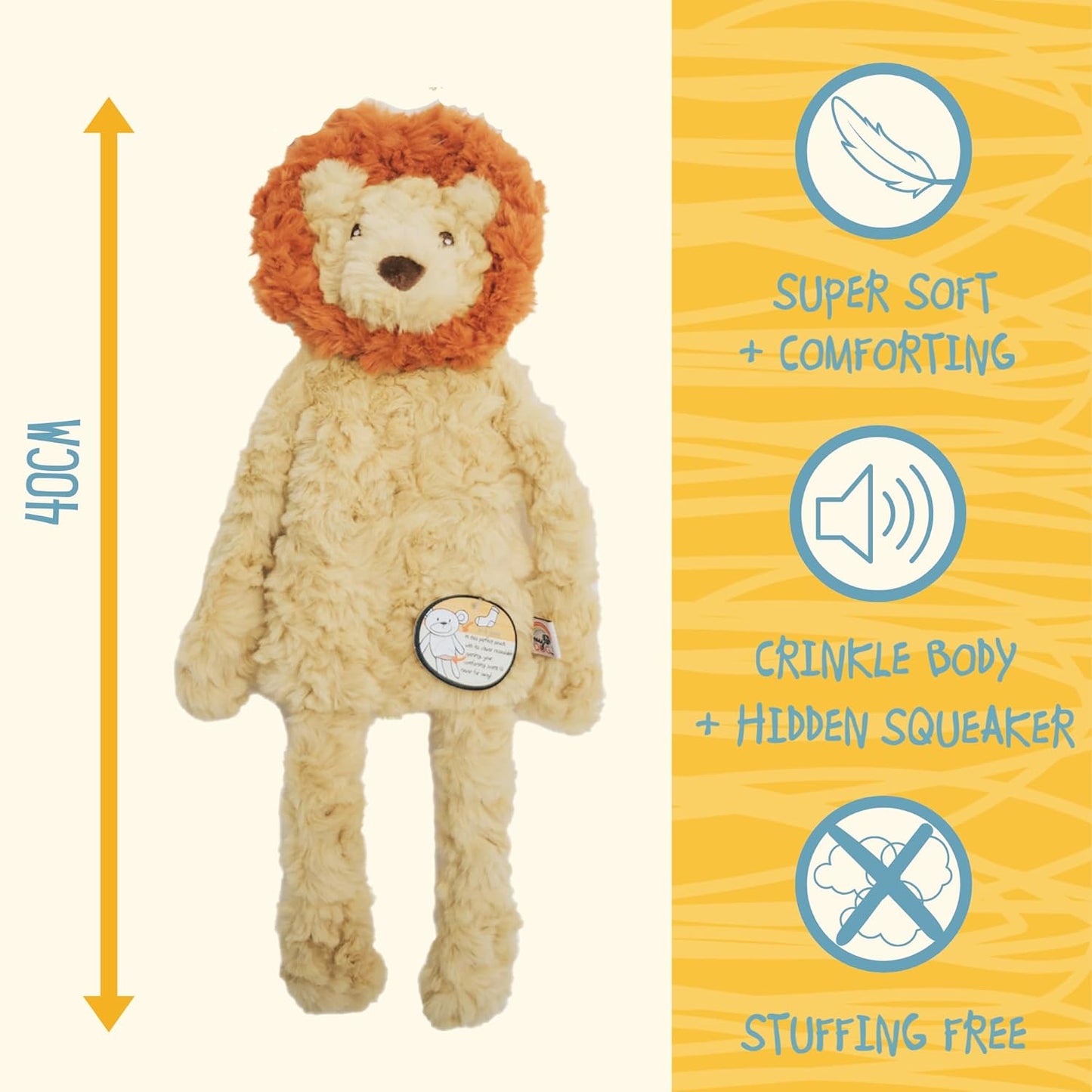 My Dog Lion Crinkle Toy