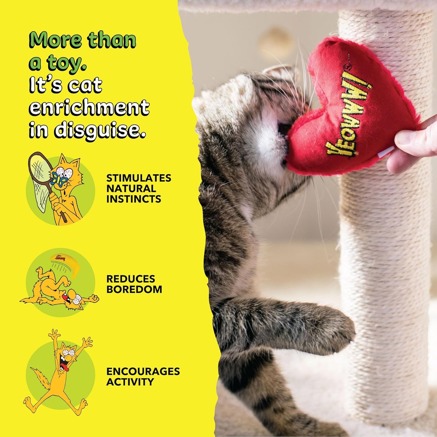 Yeowww! Catnip Heart Attack Cat Toy