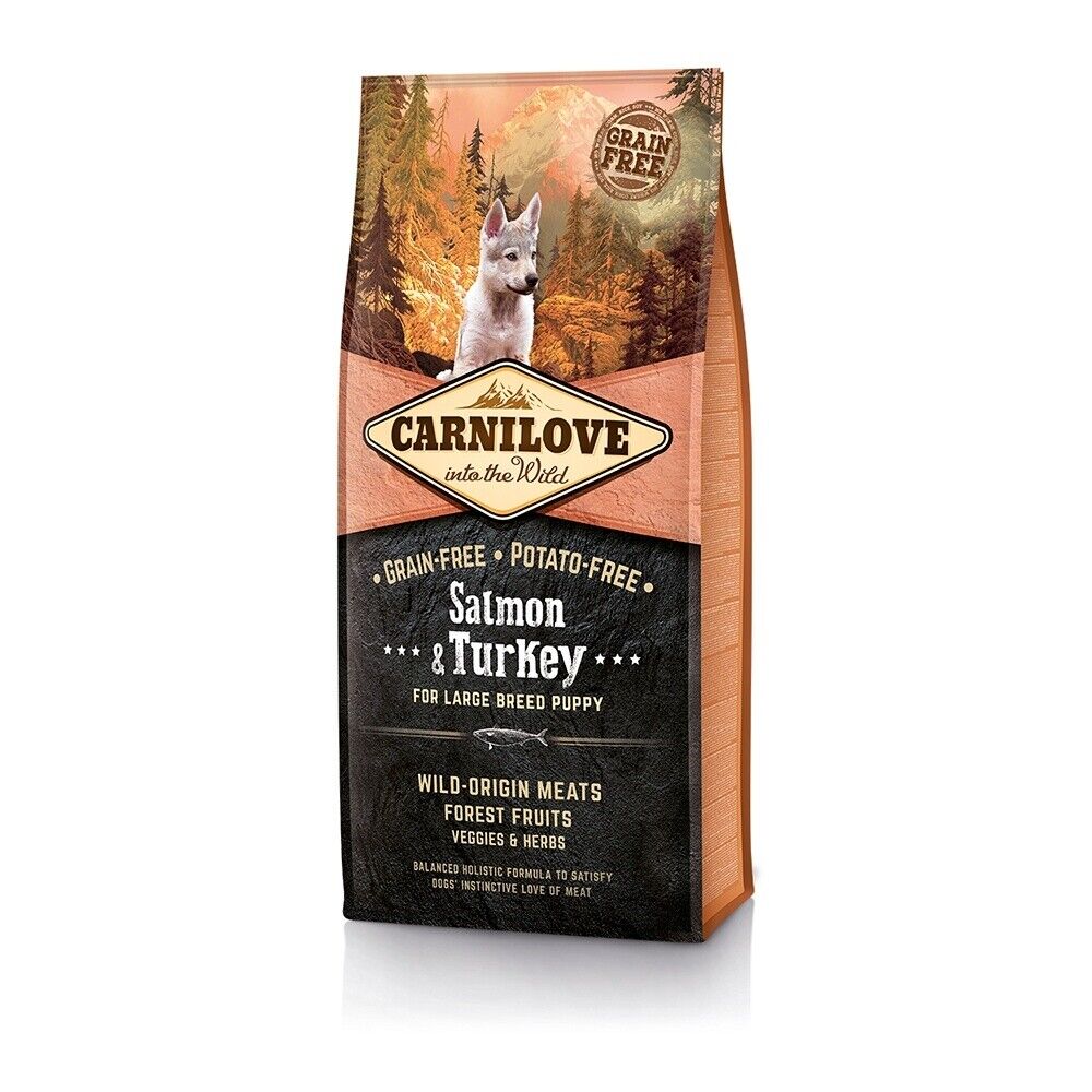 Carnilove Salmon & Turkey Large Breed Puppy Food 12kg