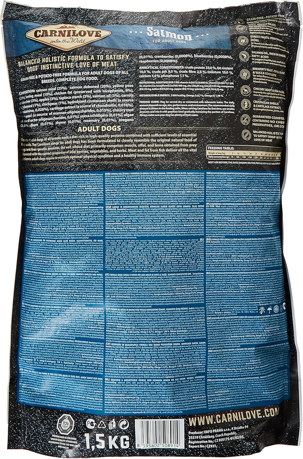 Carnilove Salmon Adult Dog Food 1.5kg