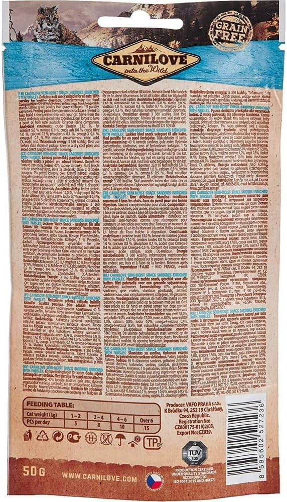 Carnilove Sardine With Parsley Cat Treats 50g