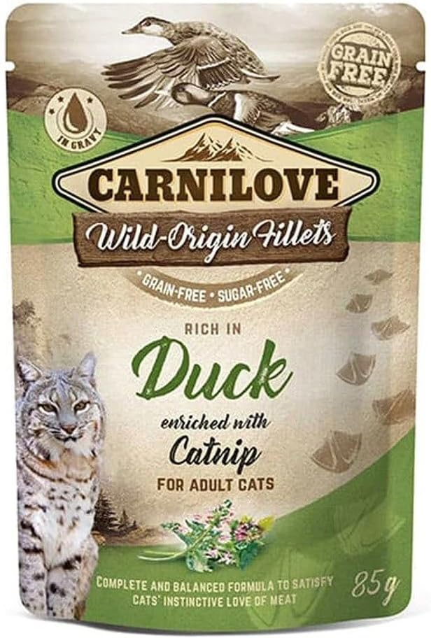 Carnilove Duck With Catnip Adult Cat Food Pouch 85g
