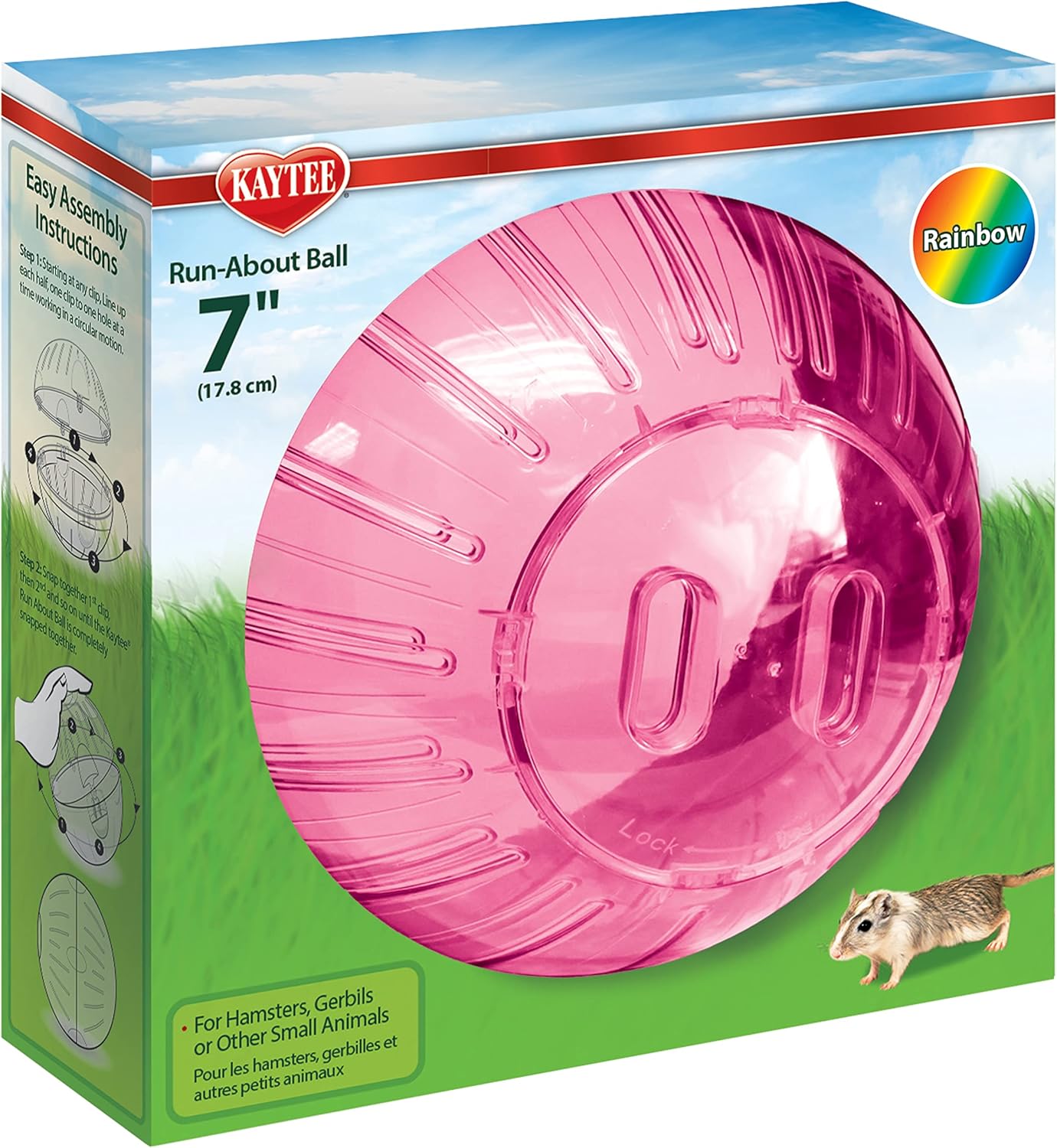 Kaytee Rainbow Run About Ball 7"