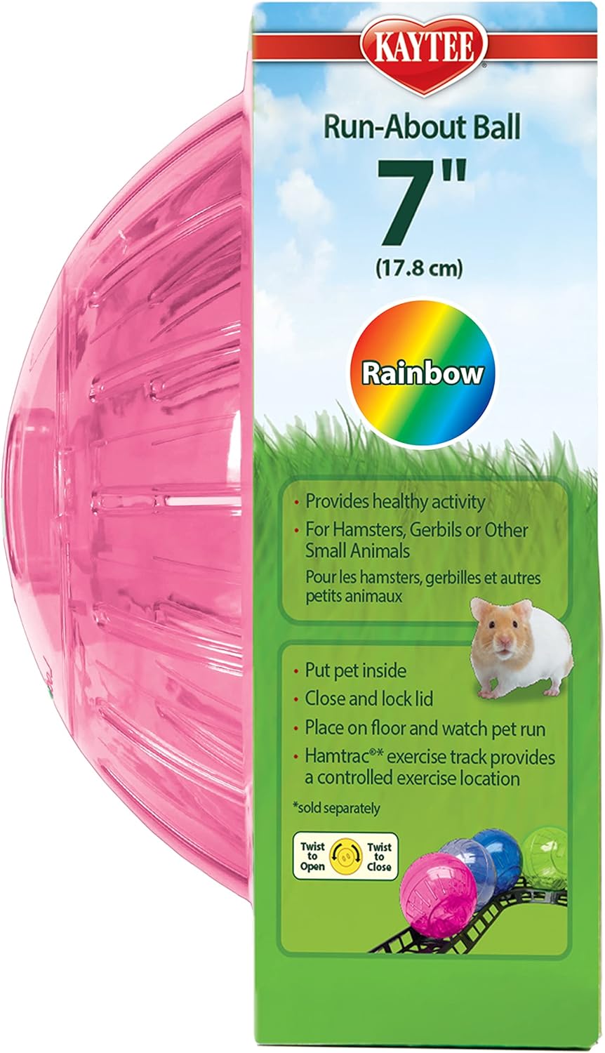 Kaytee Rainbow Run About Ball 7"