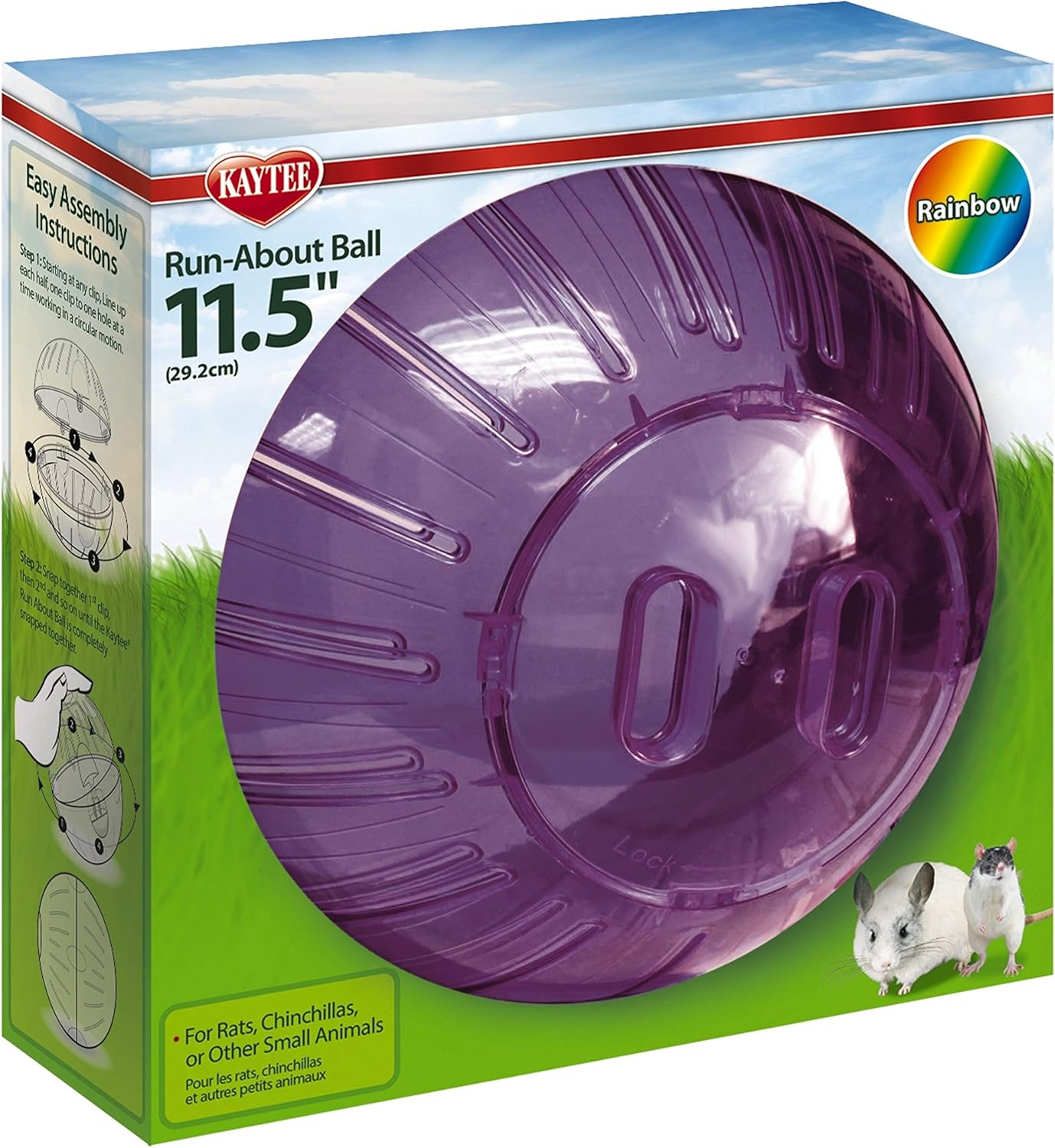 Kaytee Giant Rainbow Run About Ball 11.5"