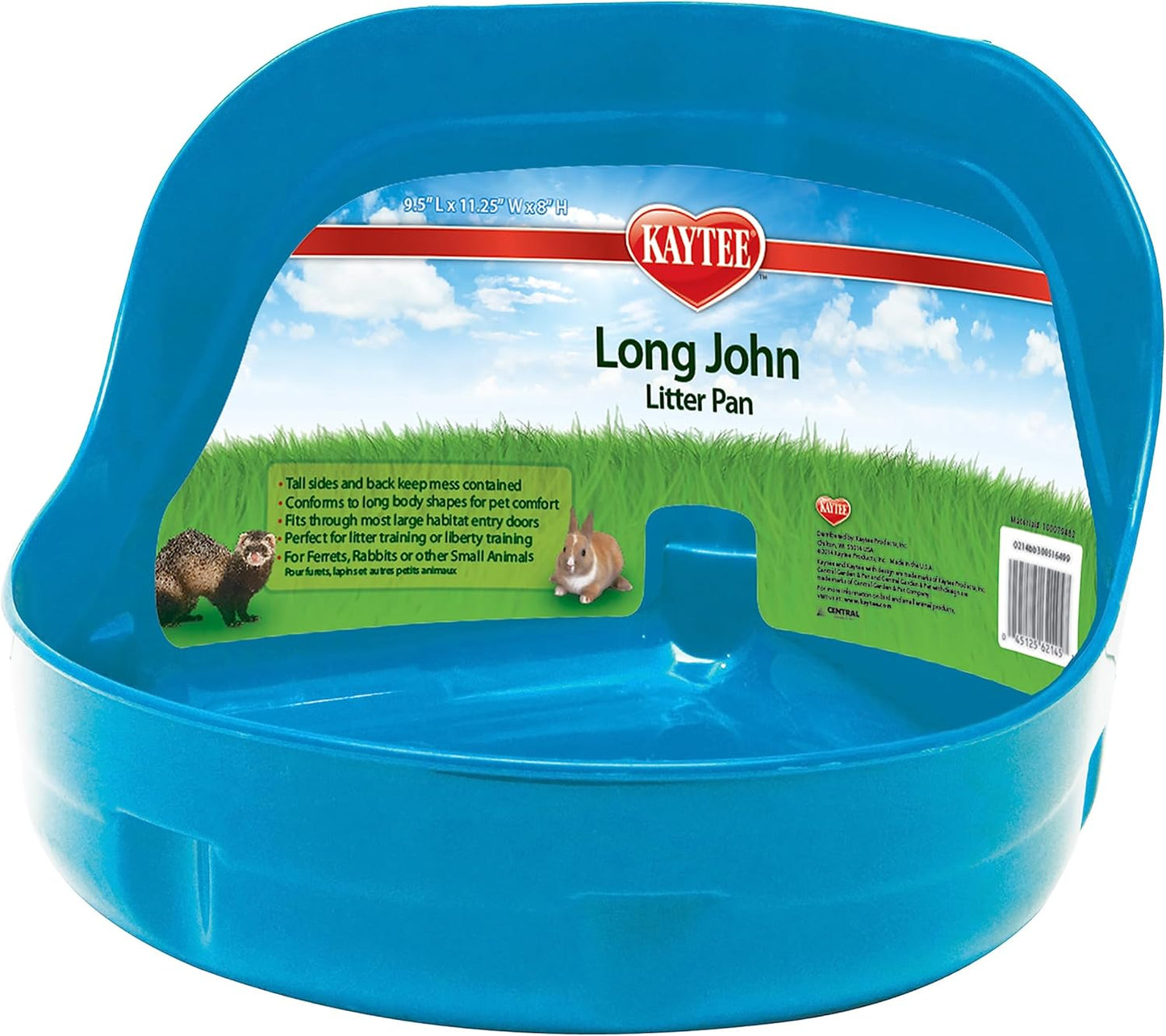 Kaytee Long John Hi Side Litter Pan Assorted Colours