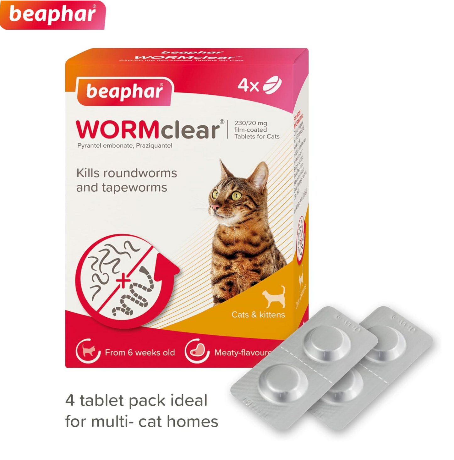 Wormclear Cat 4 Tablets