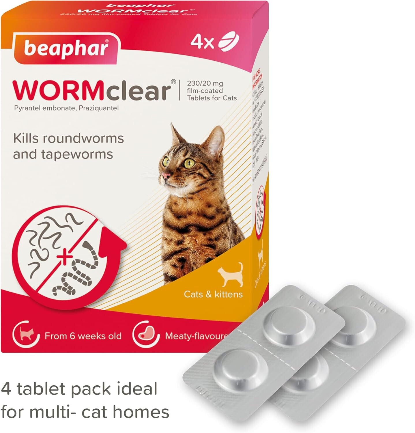 Wormclear Cat 4 Tablets