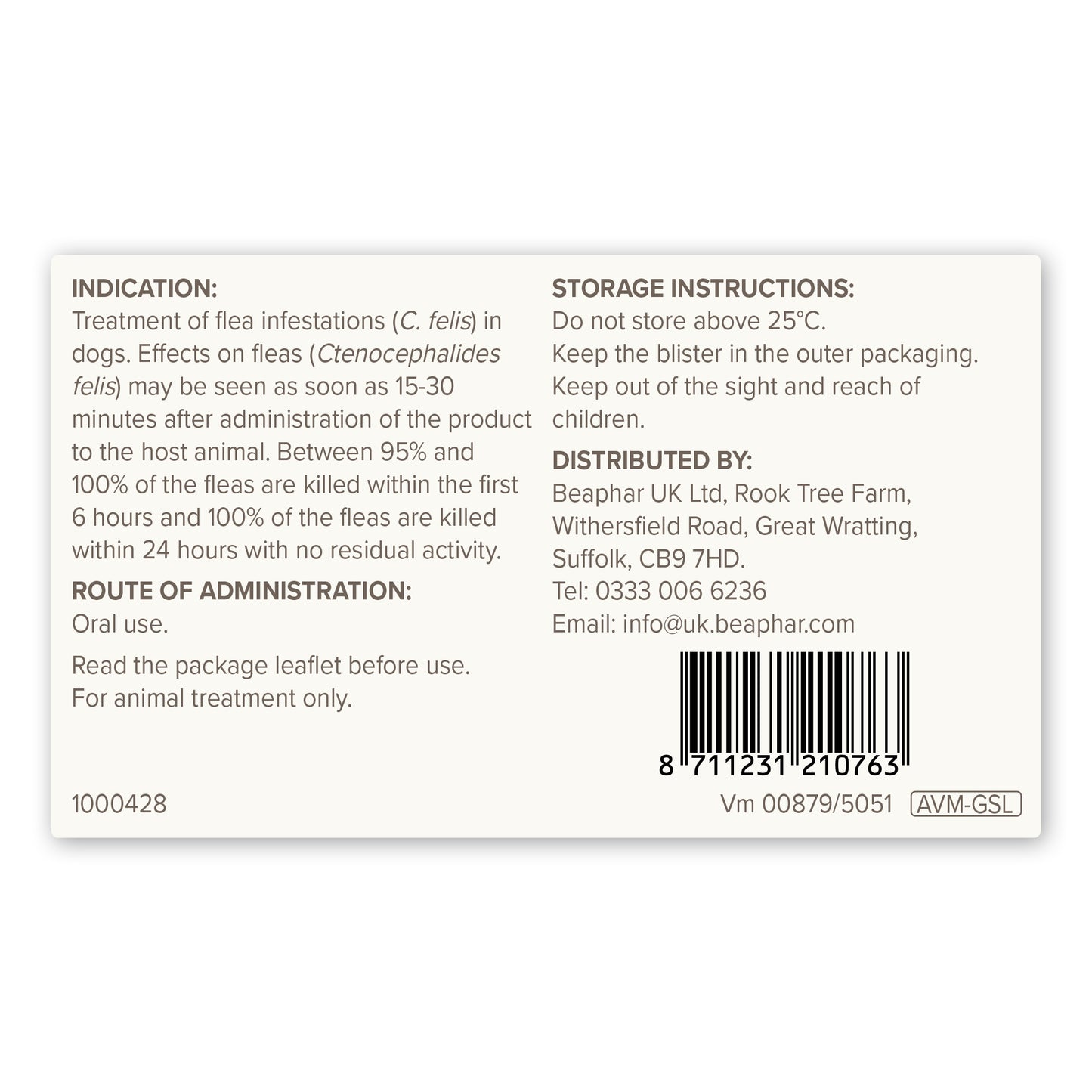 Beaphar Flea 11.4mg Tablets For Small Dogs 3 Tablets, Fast Acting Kills Fleas Within 24hours