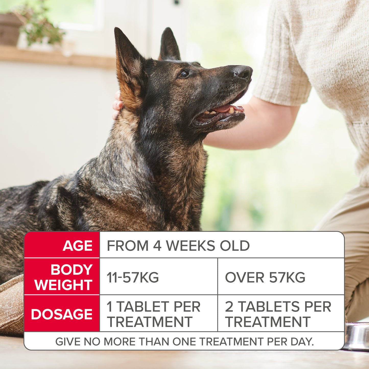 Beaphar Flea 57mg Tablets For Large Dogs 3 Tablets, Fast Acting Kills Fleas Within 24hours