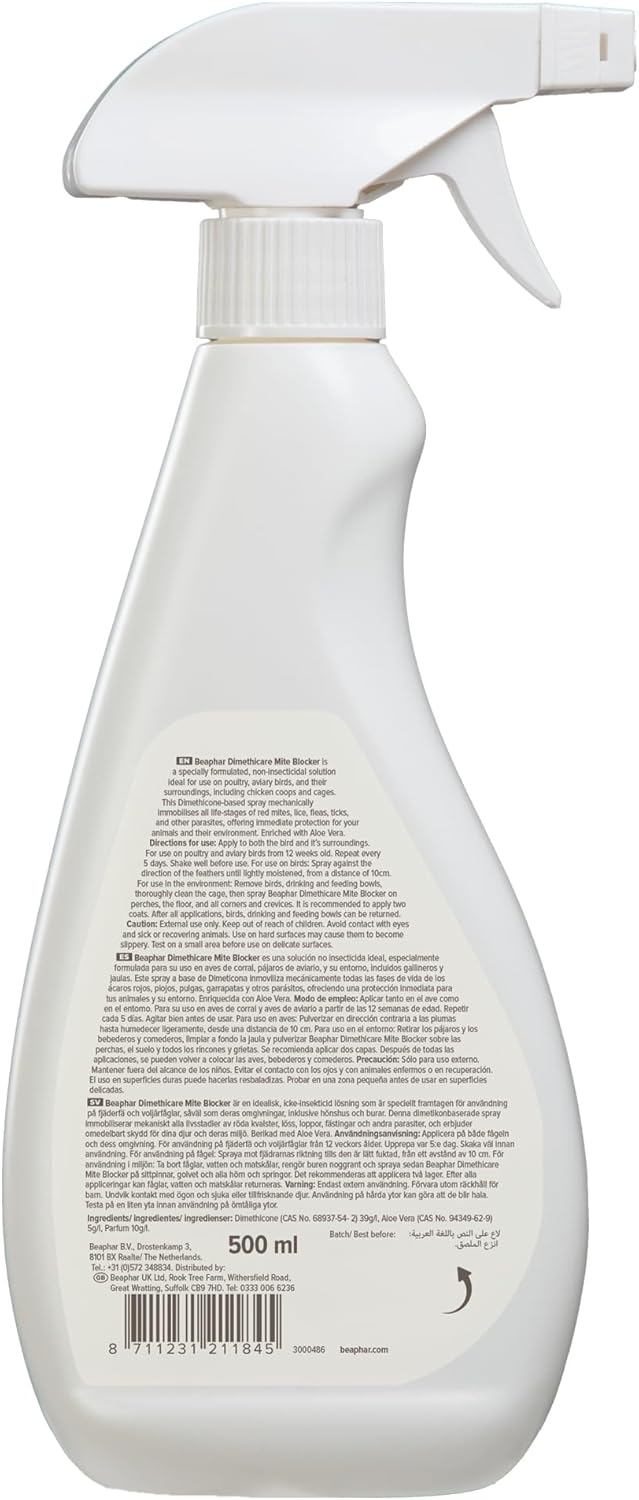 Beaphar Dimethicare Mite Blocker Pesticide Free 500ml