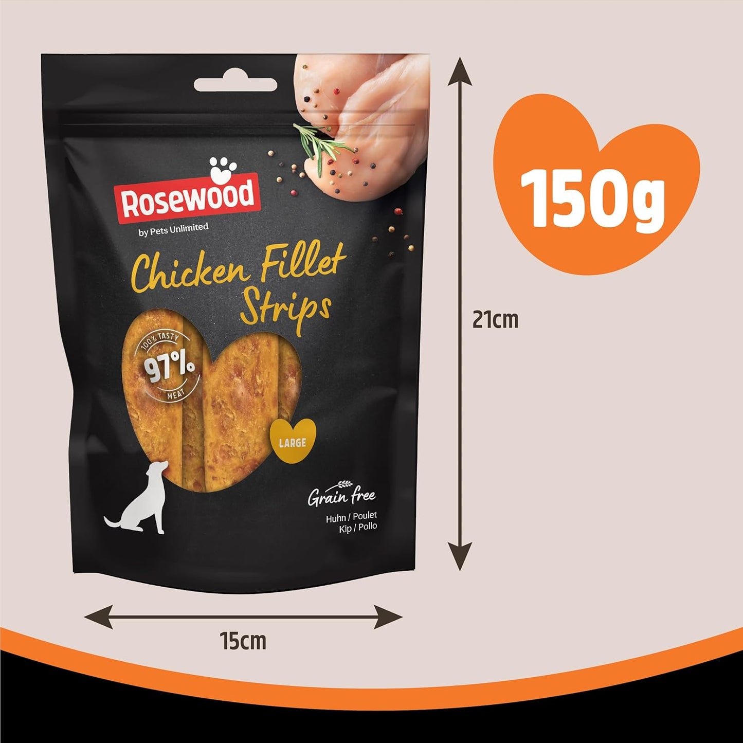 Rosewood Chicken Fillet Strips 150g