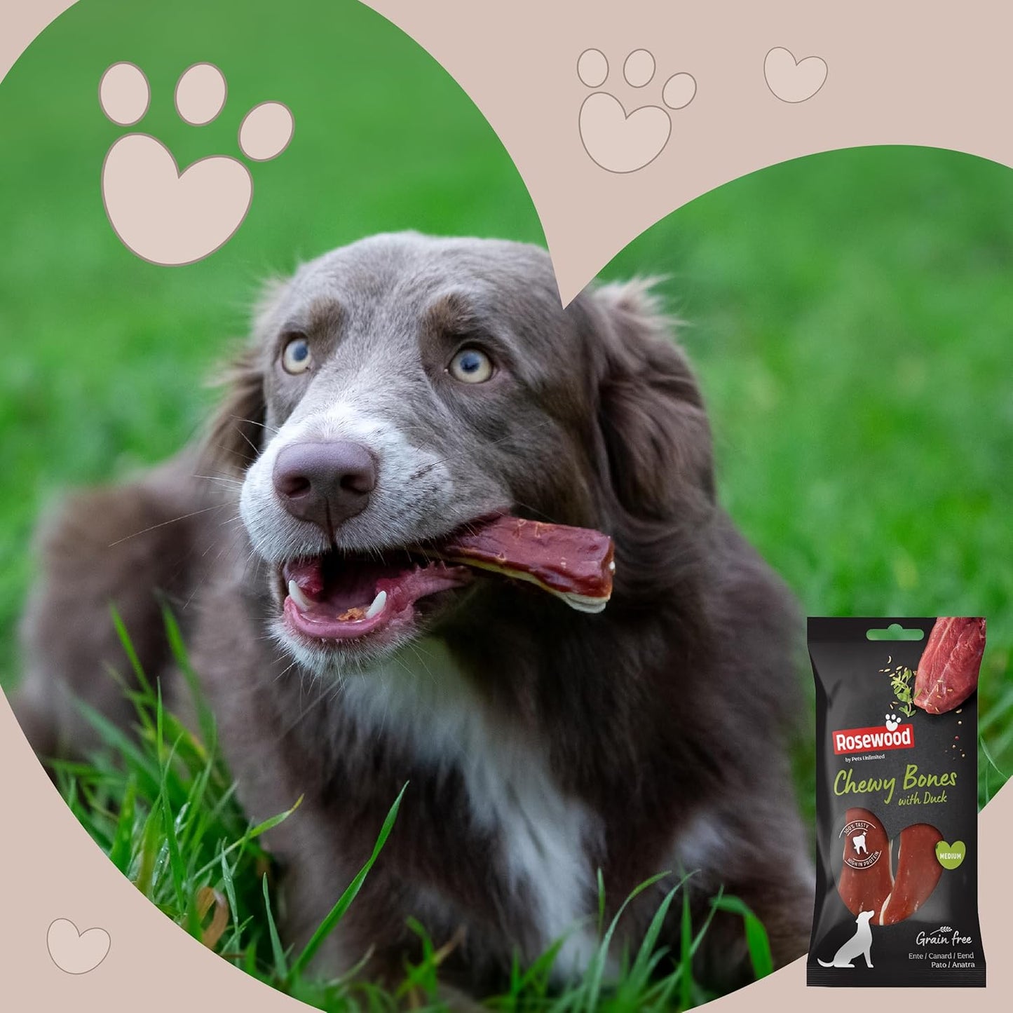 Rosewood Chewy Bones With Duck Medium 2pcs 80g