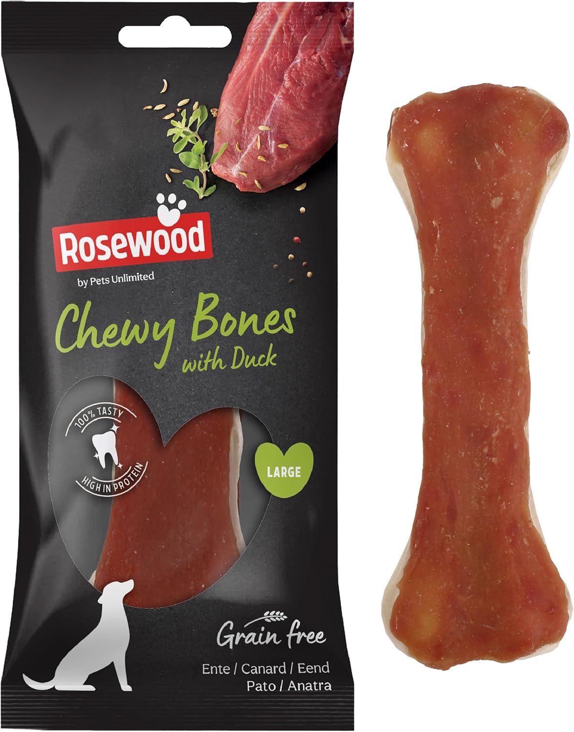 Rosewood Chewy Bone With Duck Large Single 90g