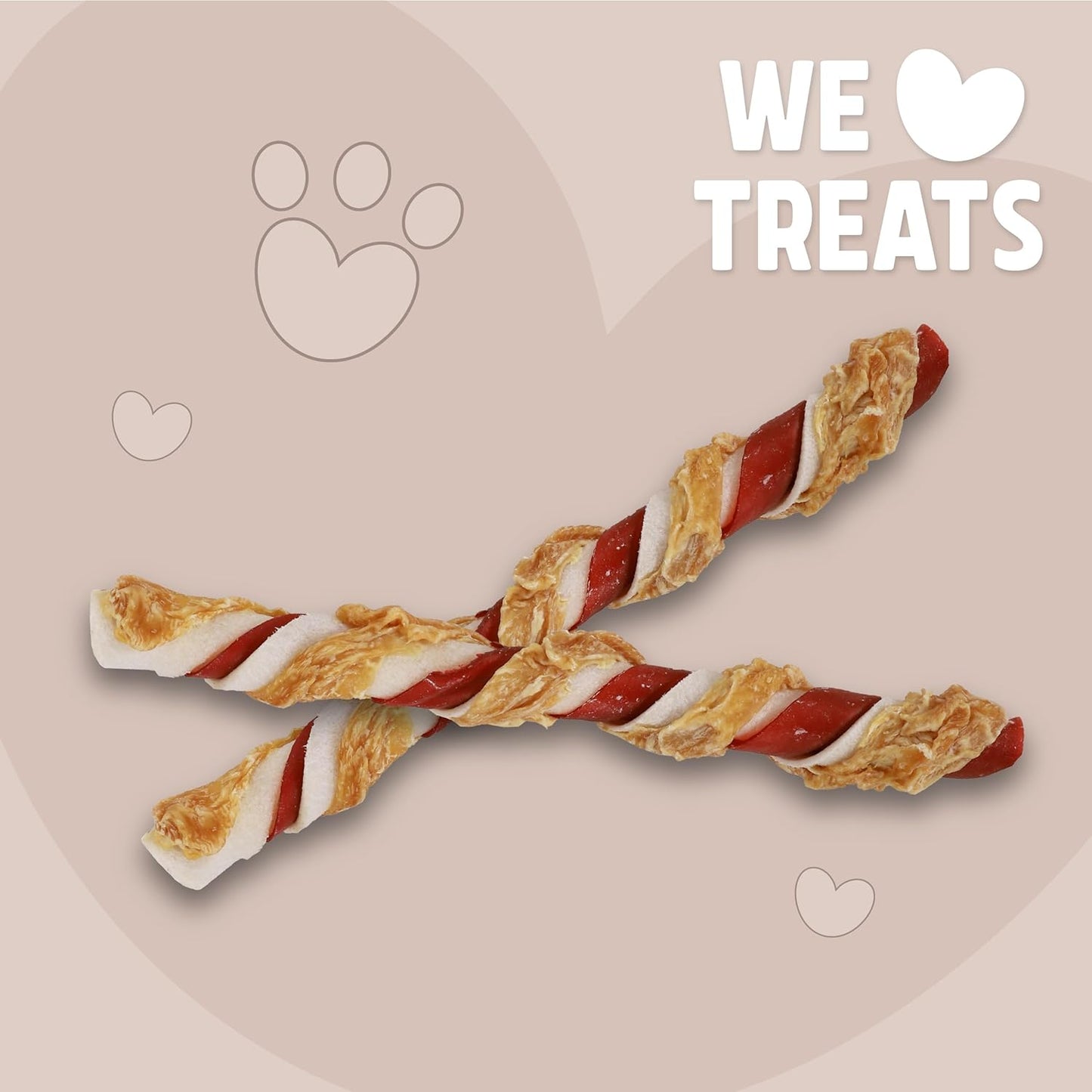 Rosewood Tri Colour Chewy Stick With Chicken Large 3pcs 240g