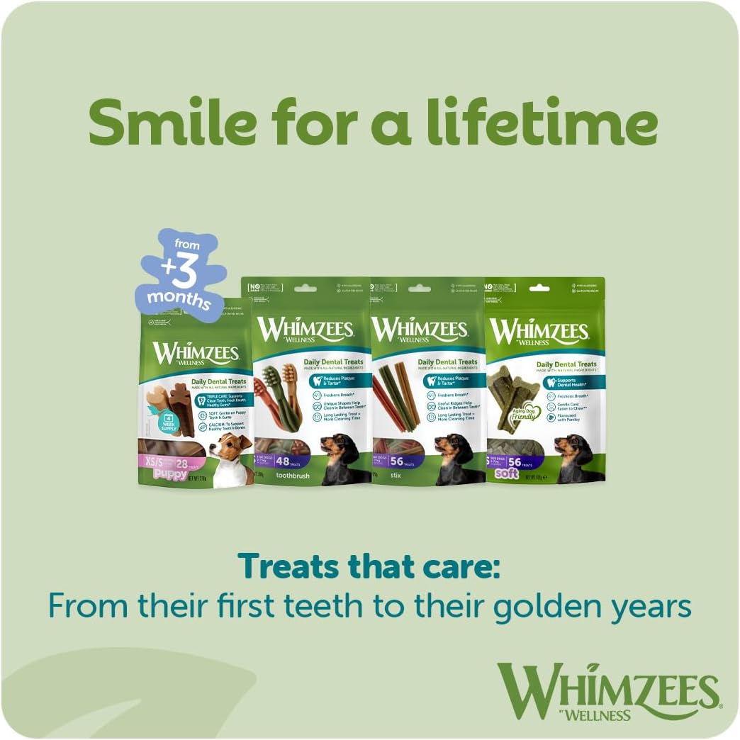 Whimzees Soft Value Bag Extra Small Dog 56 Pack