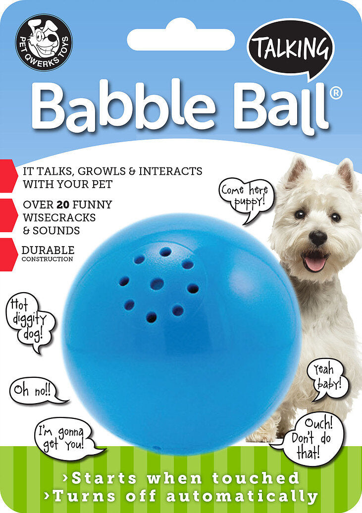 Medium Talking Babble Ball Dog Toy