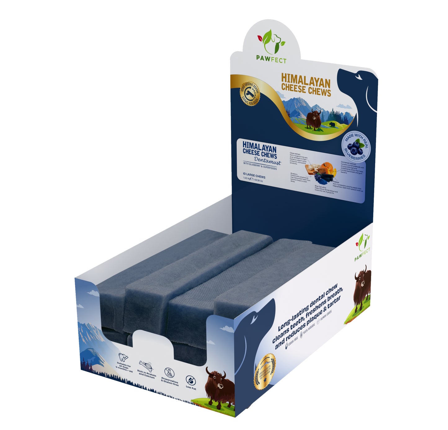 Pawfect Himalayan Chew Bar Blueberry Large 140g
