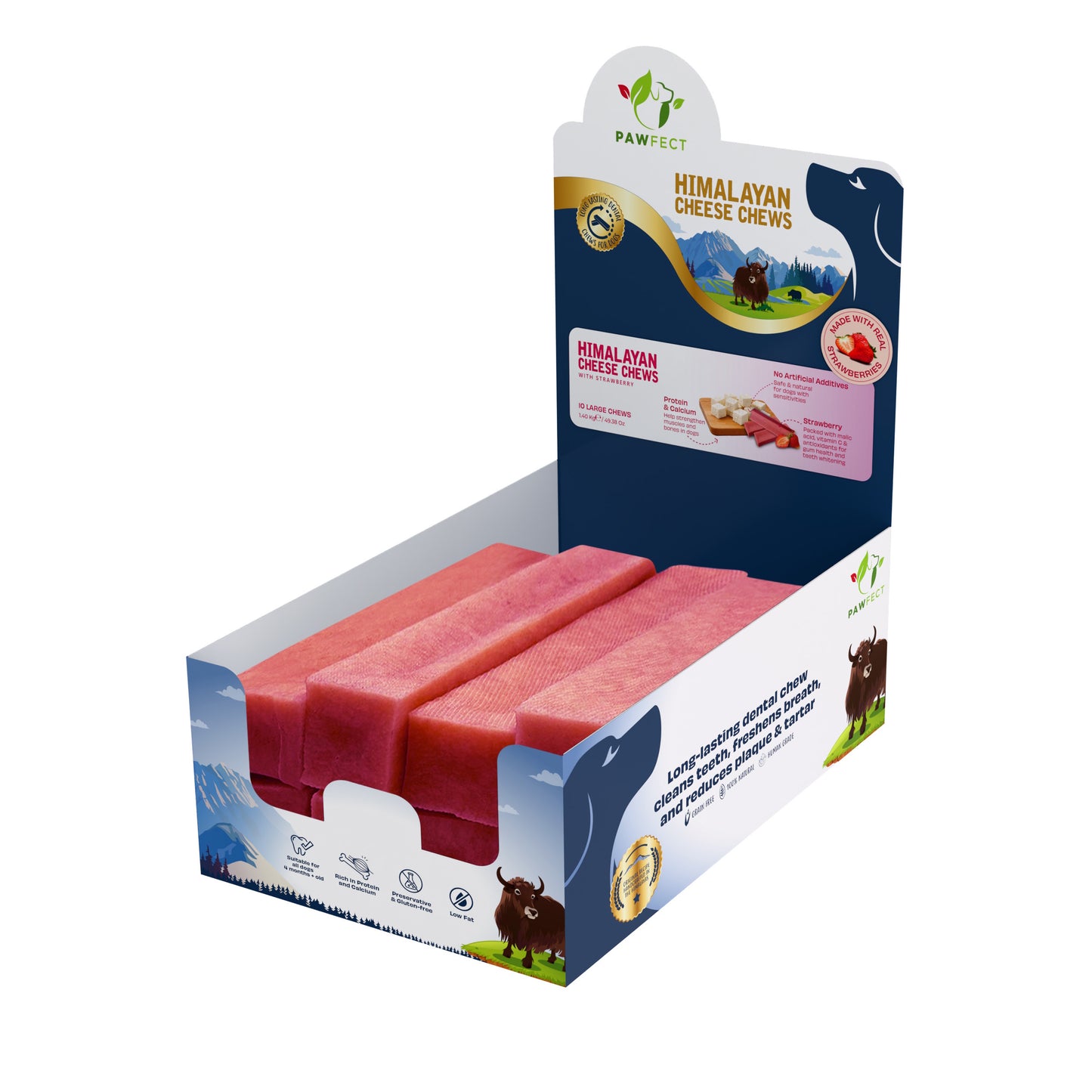 Pawfect Himalayan Chew Bar Strawberry Large 140g