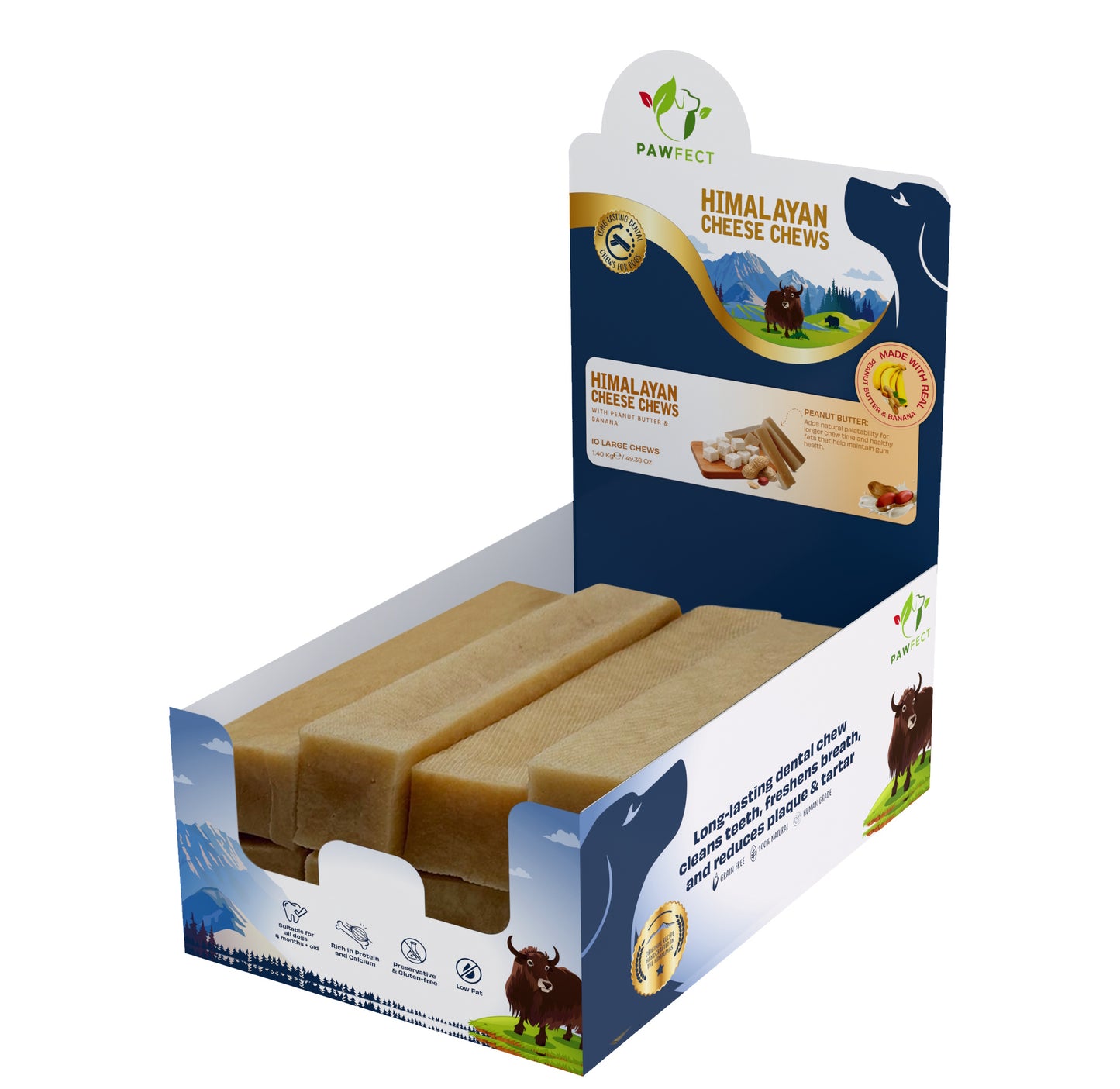 Pawfect Himalayan Chew Bar Peanut Butter & Banana Large 140g