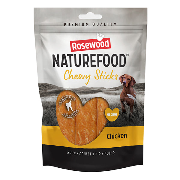 Rosewood Naturefood Chewy Chicken Sticks Medium 4 Pieces 100g
