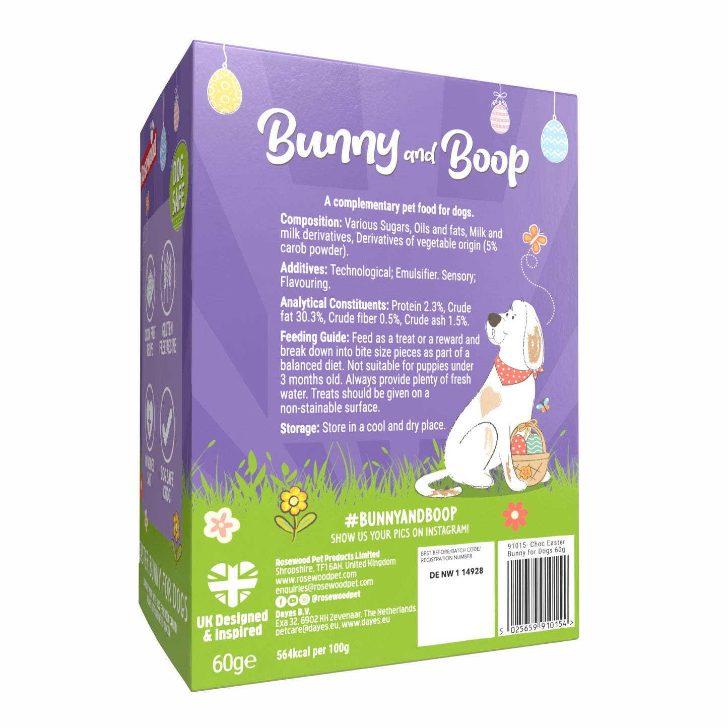 Rosewood Bunny & Boop Easter Bunny For Dogs 60g