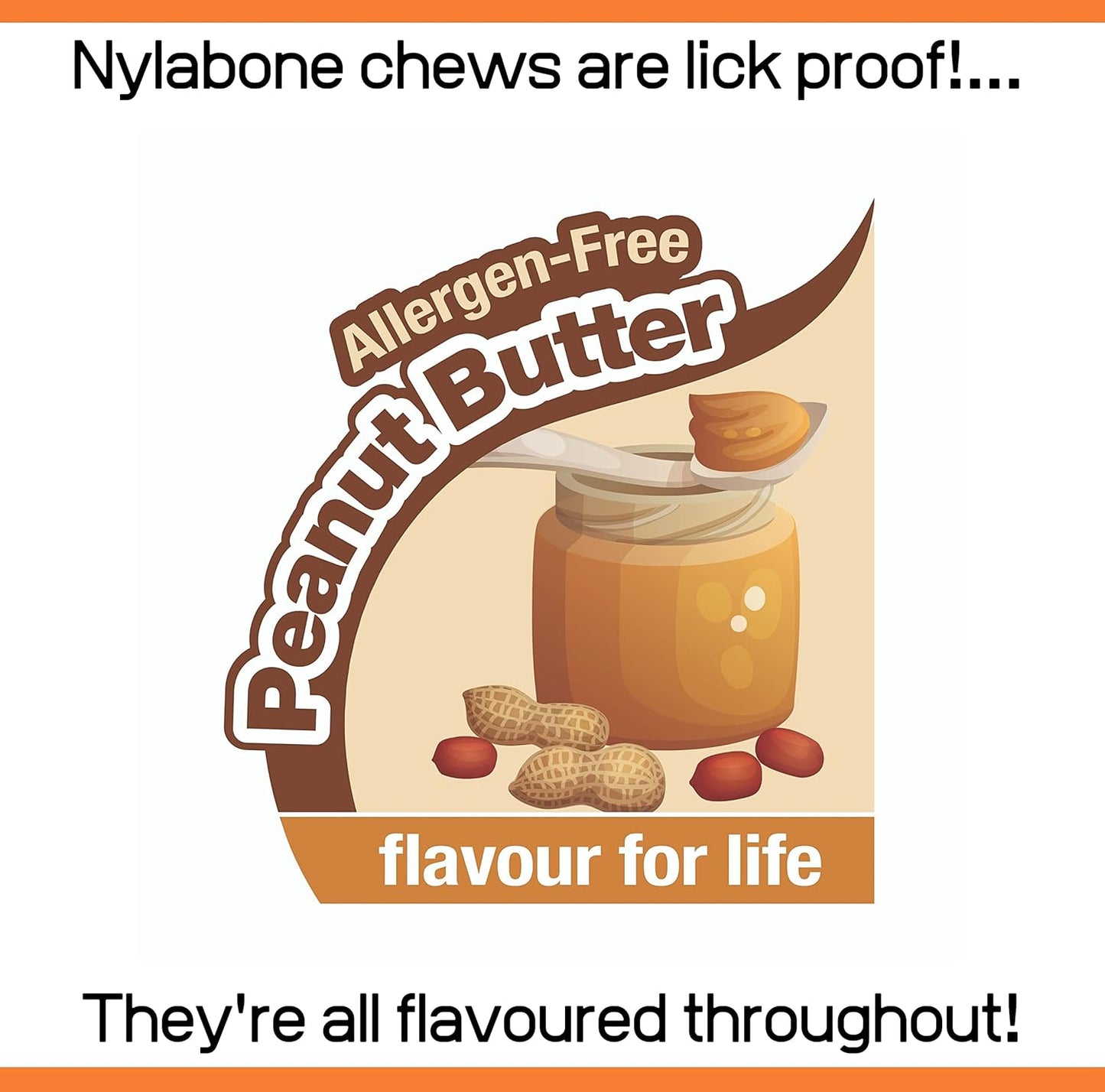 Nylabone Dura Chew Peanut Butter Wolf