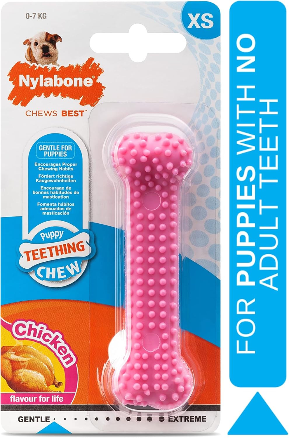 Nylabone Puppy Teething Bone Pink X Small