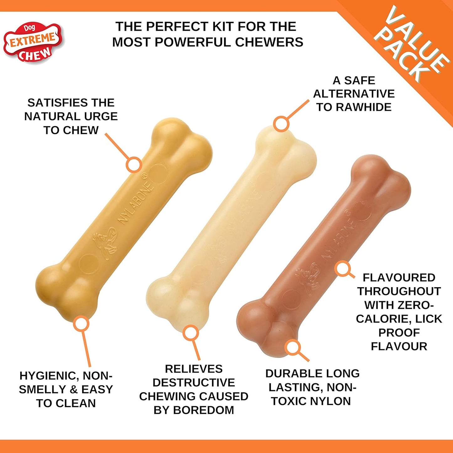 Nylabone Extreme Triple Value Pack Small Dog