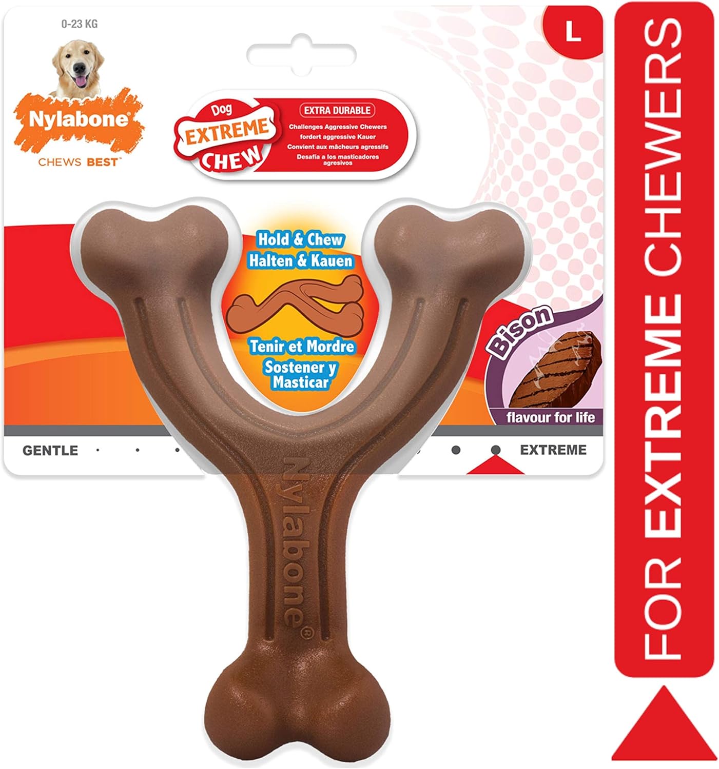Nylabone Wishbone Bison Large Hold & Chew