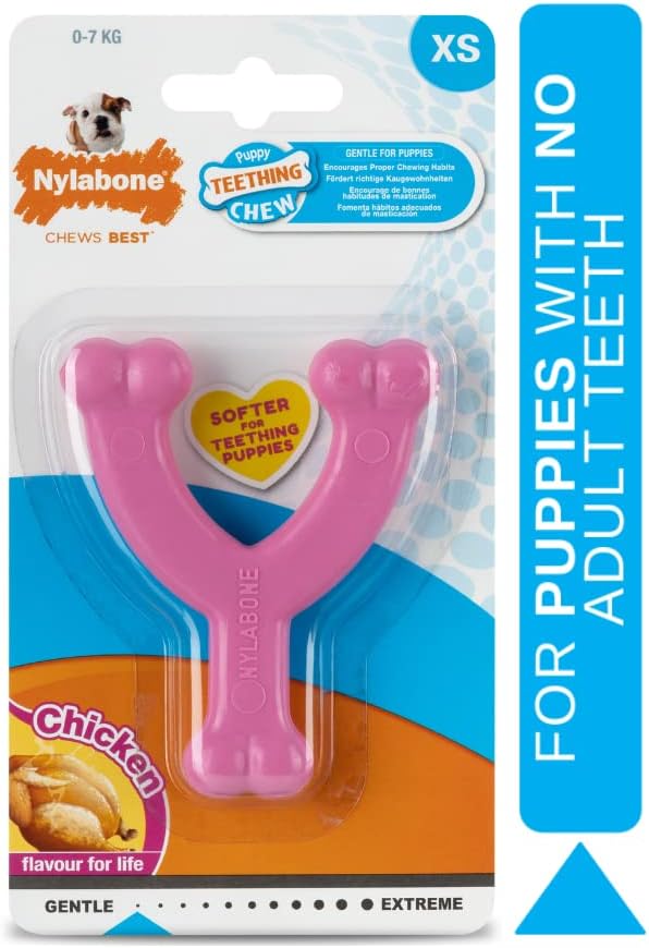 Nylabone Puppy Wishbone Pink X Small