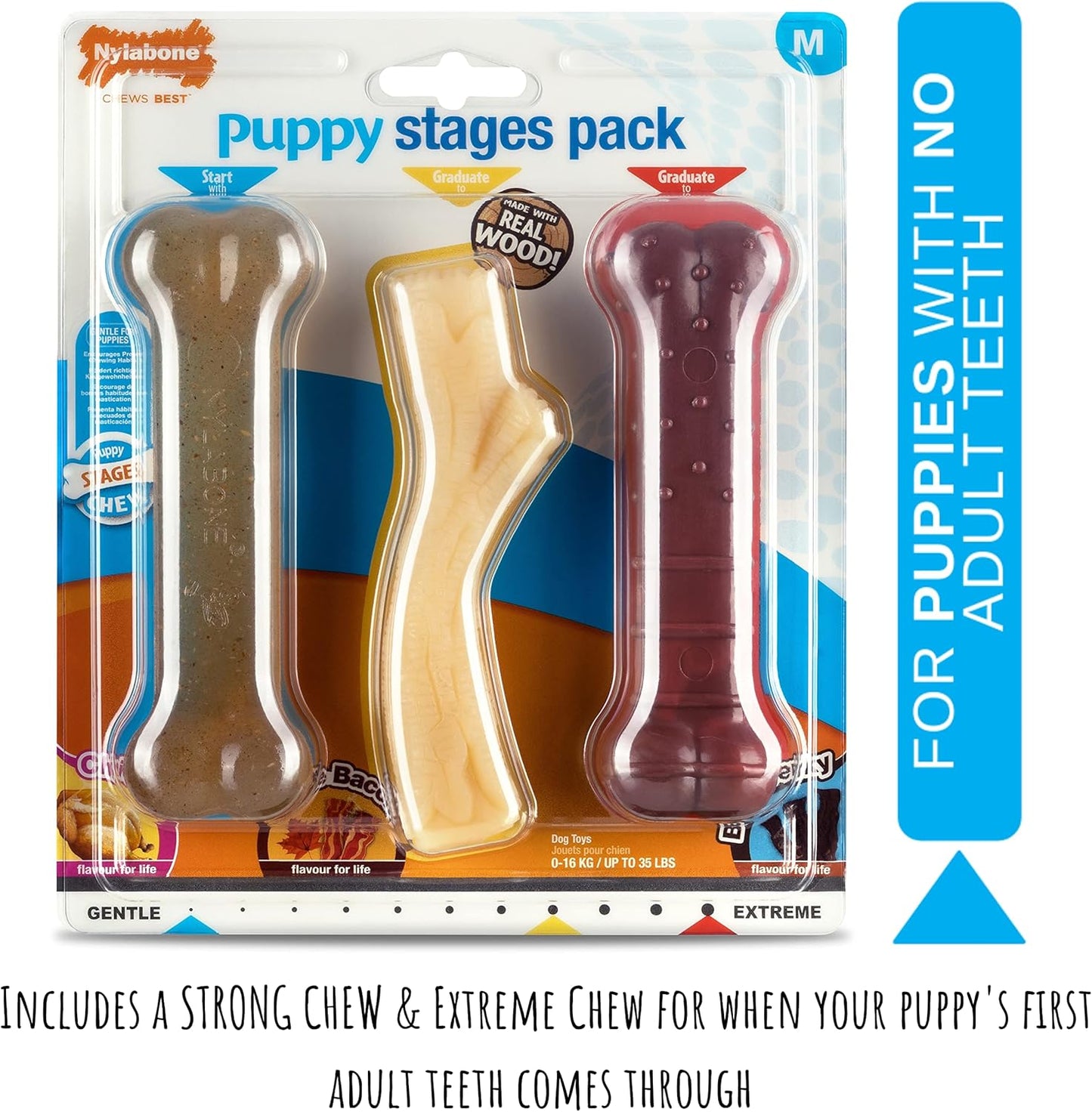 Nylabone Puppy Stages Chew Pack Medium