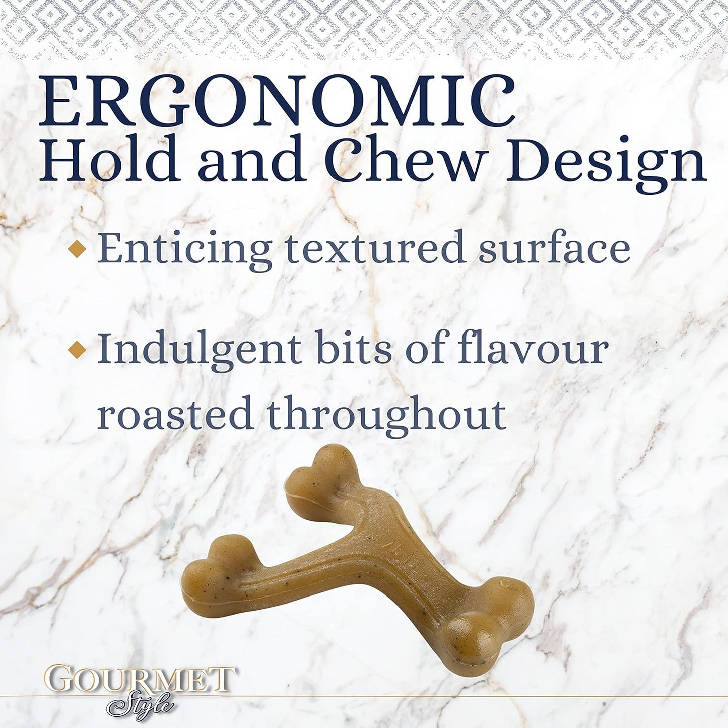 Nylabone Gourmet Style Wishbone Small - Bacon