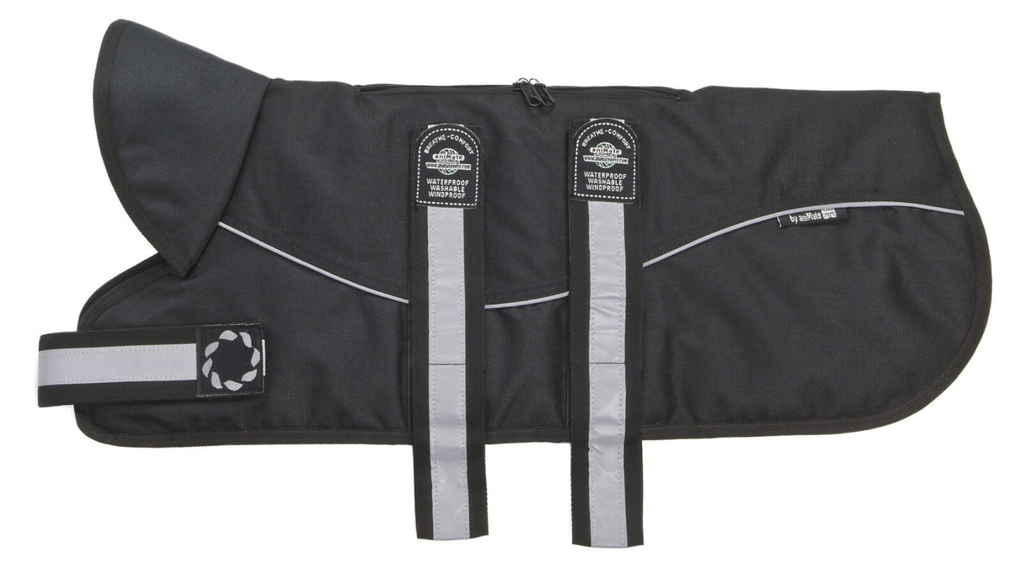 Animate Reflective Black Padded Waterproof Coat 30"